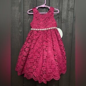 American Princess NWT Little Girls Sleeveless Holiday Red Christmas Dress Sz 4